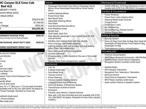 Used 2015 GMC Canyon SLE w/ SLE Convenience Package AWD/4WD image 36