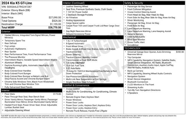 Certified 2024 Kia K5 GT-Line FWD image 27