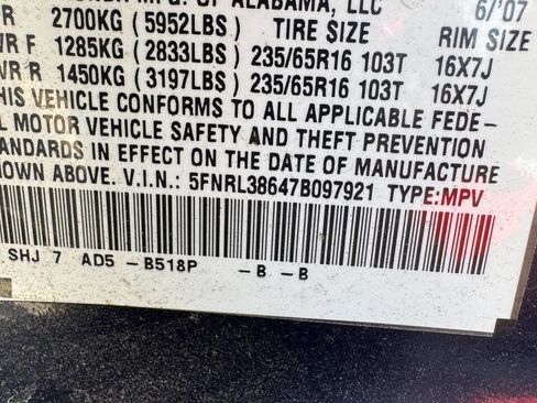 Used 2007 Honda Odyssey EX-L image 12