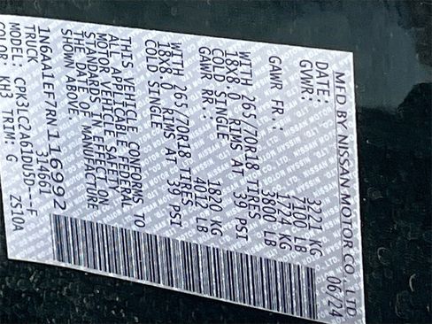 Used 2024 Nissan Titan SV w/ SV Convenience Package image 30