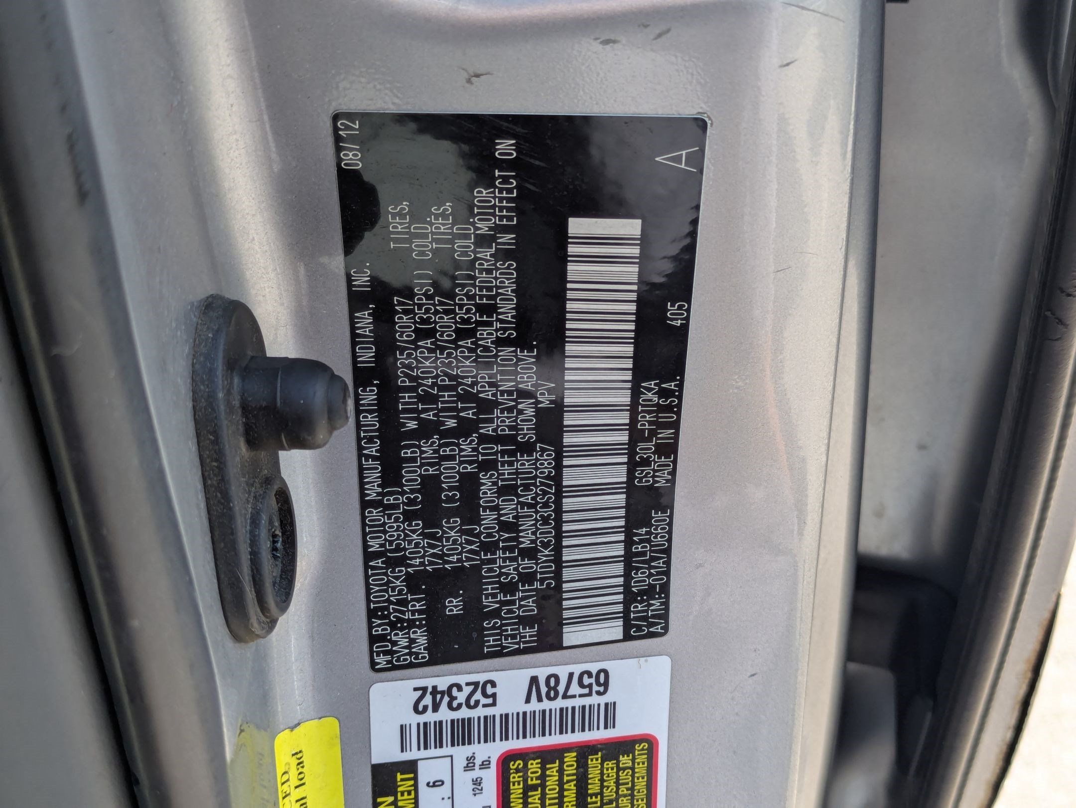 Used 2012 Toyota Sienna XLE w/ Entertainment Pkg FWD image 37