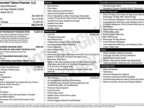 Used 2023 Chevrolet Tahoe Premier w/ Advanced Technology Package RWD image 37