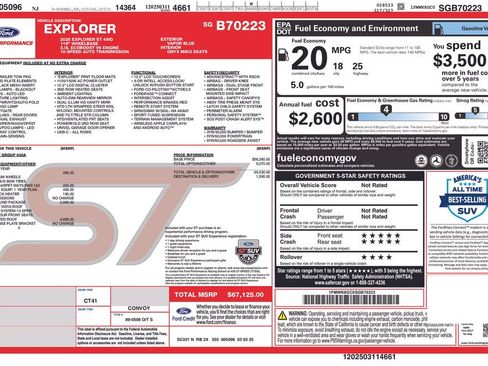 Used 2025 Ford Explorer ST w/ Sun And Sound Package AWD/4WD image 36