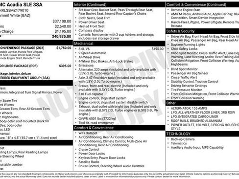 Used 2021 GMC Acadia SLE w/ Driver Convenience Package image 11