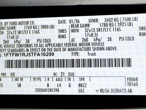 Used 2026 Ford F150 Raptor w/ Equipment Group 803A Raptor R AWD/4WD image 55