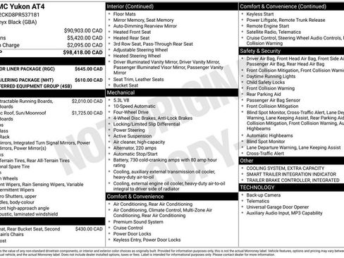 Certified 2023 GMC Yukon AT4 w/ LPO, Floor Liner Package AWD/4WD image 37