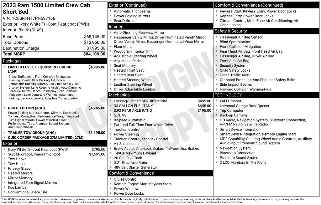 Used 2023 RAM 1500 Limited AWD/4WD image 5