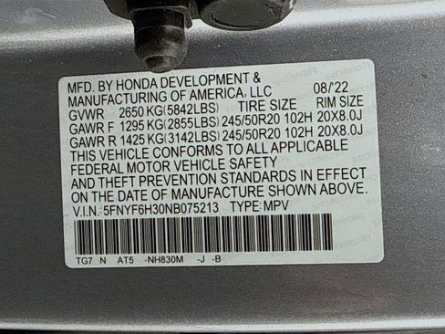 Used 2022 Honda Pilot Sport image 38