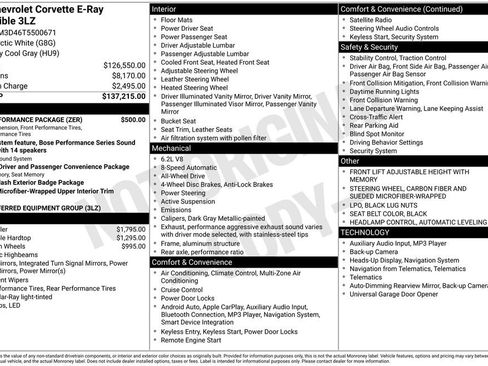 New 2026 Chevrolet Corvette E-Ray w/ ZER Performance Package image 26