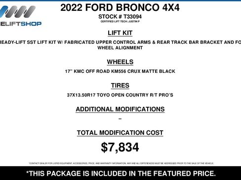 Used 2022 Ford Bronco Wildtrak AWD/4WD image 2
