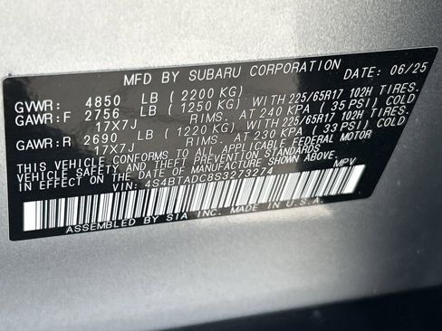 Used 2025 Subaru Outback Premium w/ Popular Package #1A image 30