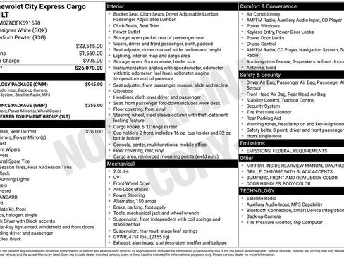 Used 2015 Chevrolet City Express LT w/ Technology Package image 5