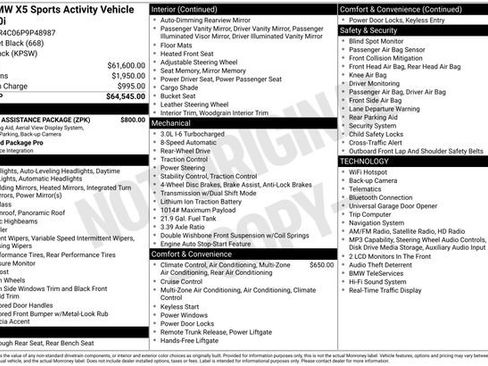 Used 2023 BMW X5 sDrive40i w/ Parking Assistance Package RWD image 39