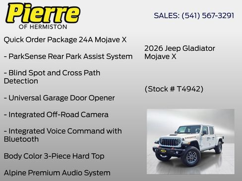 New 2026 Jeep Gladiator Mojave AWD/4WD image 18