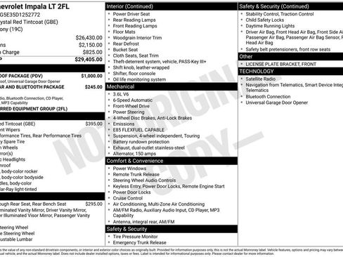 Used 2013 Chevrolet Impala LT w/ LT Sunroof Package FWD image 36