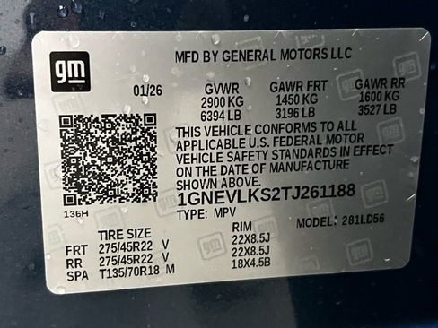 New 2026 Chevrolet Traverse RS w/ LPO, Floor Liner Package image 30