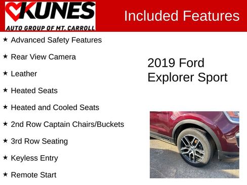 Used 2019 Ford Explorer Sport w/ Equipment Group 401A image 3