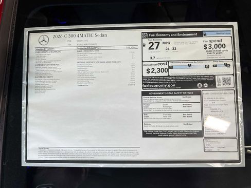 New 2026 Mercedes-Benz C 300 4MATIC Sedan image 43