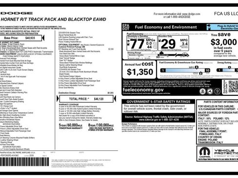 Used 2024 Dodge Hornet R/T AWD/4WD image 2