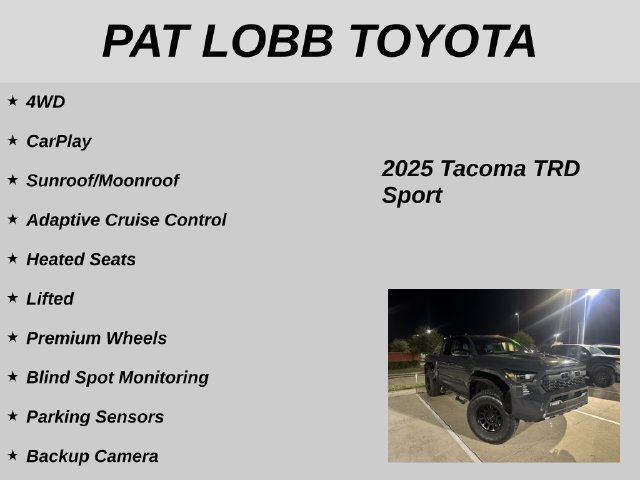 Used 2025 Toyota Tacoma TRD Sport w/ TRD Sport Upgrade Package AWD/4WD image 16