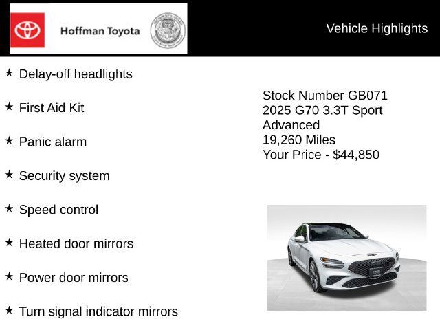 Used 2025 Genesis G70 3.3T Advanced AWD/4WD image 30