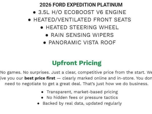 Used 2026 Ford Expedition Platinum w/ Stealth Performance Package AWD/4WD image 2