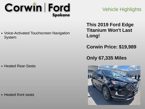 Used 2019 Ford Edge Titanium w/ Equipment Group 301A AWD/4WD image 12