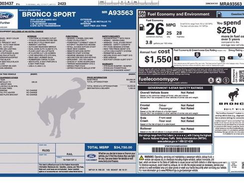 Used 2021 Ford Bronco Sport Outer Banks image 10