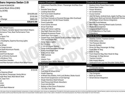 Used 2019 Subaru Impreza 2.0i image 6