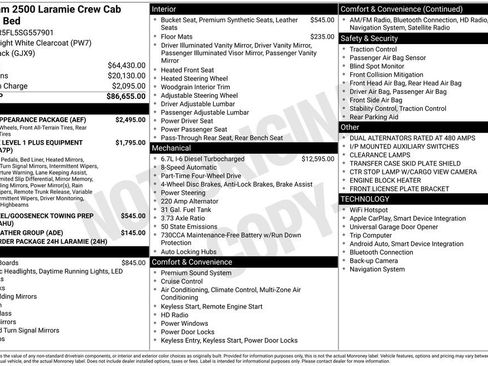 New 2025 RAM 2500 Laramie w/ Sport Appearance Package AWD/4WD image 33