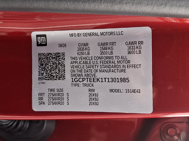 New 2026 Chevrolet Colorado Trail Boss AWD/4WD image 16