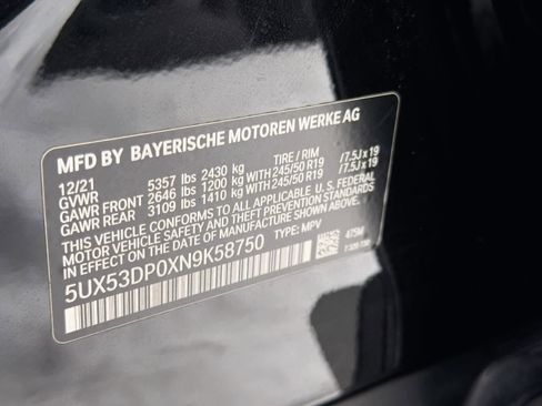 Used 2022 BMW X3 xDrive30i w/ Premium Package 2 image 38