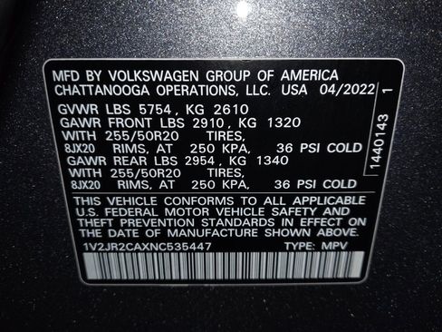 Used 2022 Volkswagen Atlas SE image 33
