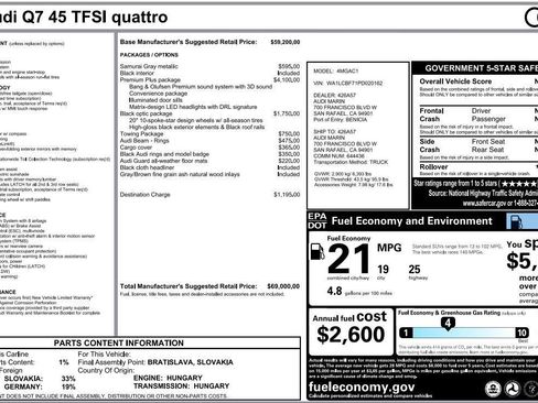 Used 2023 Audi Q7 2.0T Premium Plus w/ Premium Plus Package image 5