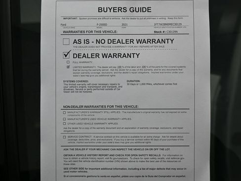 Used 2021 Ford F250 Lariat w/ Lariat Value Package image 34