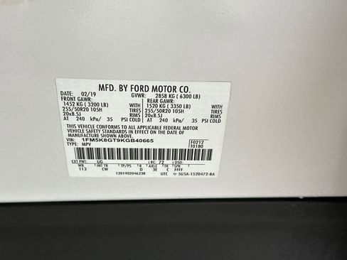 Used 2019 Ford Explorer Sport w/ Equipment Group 401A image 35