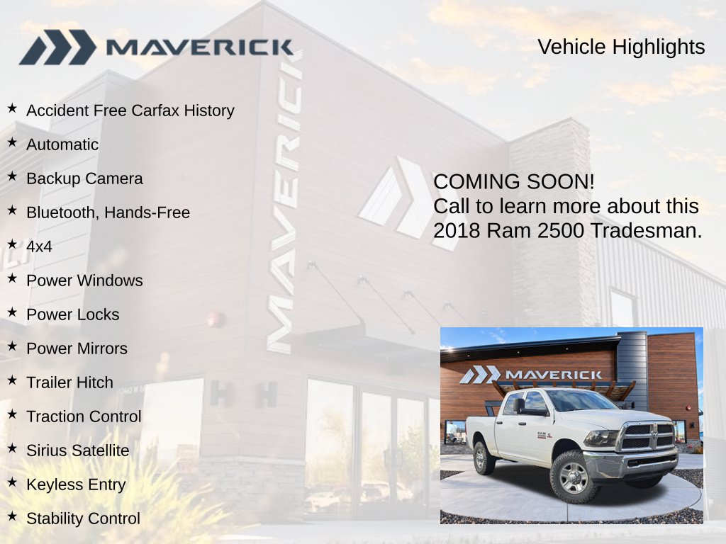 Used 2018 RAM 2500 Tradesman w/ Chrome Appearance Group AWD/4WD image 3