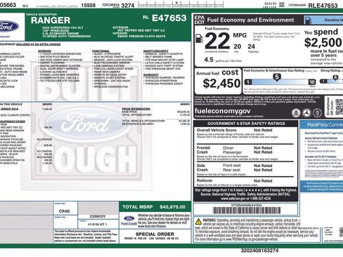 Used 2024 Ford Ranger XLT w/ Equipment Group 301A High image 16