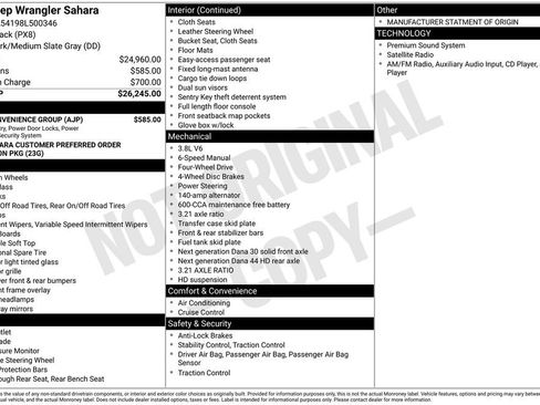 Used 2008 Jeep Wrangler Sahara w/ PWR Convenience Group image 9