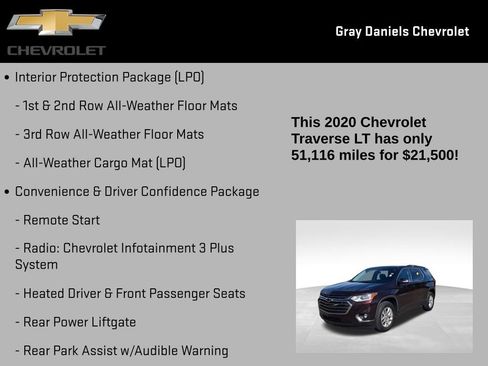 Certified 2020 Chevrolet Traverse LT image 11