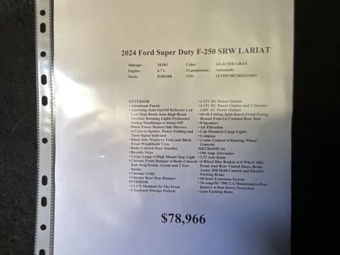 Used 2024 Ford F250 Lariat w/ Lariat Ultimate Package AWD/4WD image 29