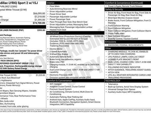 Used 2024 Cadillac Lyriq Sport w/ LPO, Floor Liner Package image 5