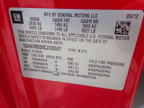 Used 2012 GMC Acadia SLT AWD/4WD image 9