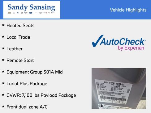 Used 2014 Ford F150 Lariat w/ Equipment Group 501A Mid image 7