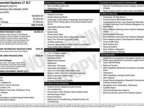 Used 2026 Chevrolet Equinox LT w/ Convenience Package II AWD/4WD image 36