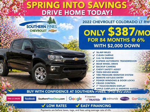 Used 2022 Chevrolet Colorado LT w/ Safety Package RWD image 2