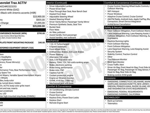 Used 2024 Chevrolet Trax ACTIV w/ Driver Confidence Package image 2