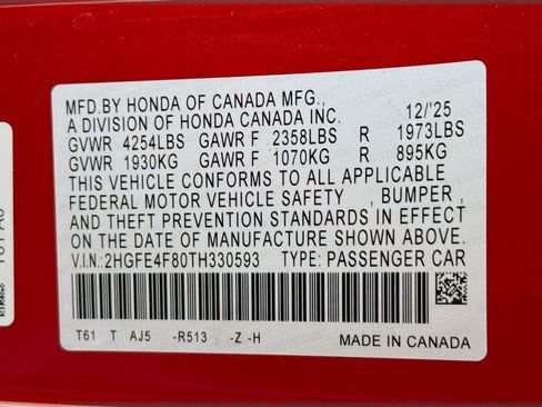 New 2026 Honda Civic Sport Touring image 39