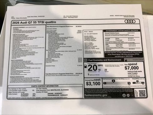 New 2026 Audi Q7 3.0T Premium Plus image 23