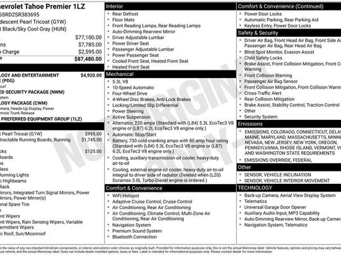 New 2025 Chevrolet Tahoe Premier image 39